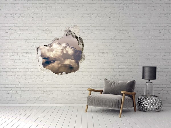 Hole in the wall decal Clouds behind the wall