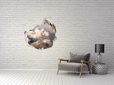 Hole in the wall decal Clouds behind the wall