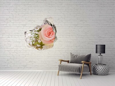 Hole in the wall sticker A rose in a floral arrangement