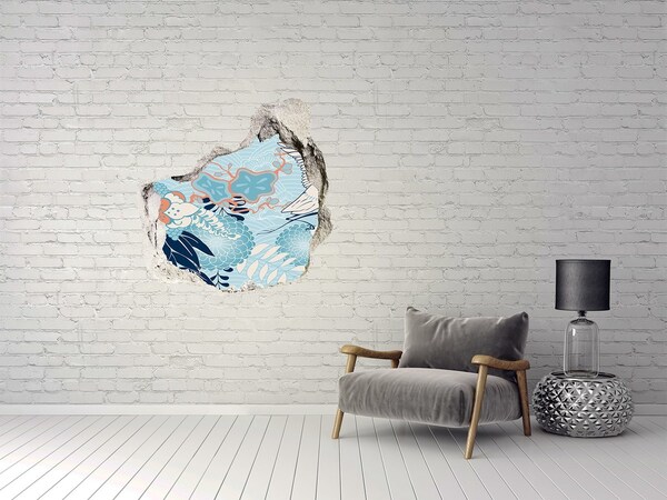 3D wall hole The underwater world of corals