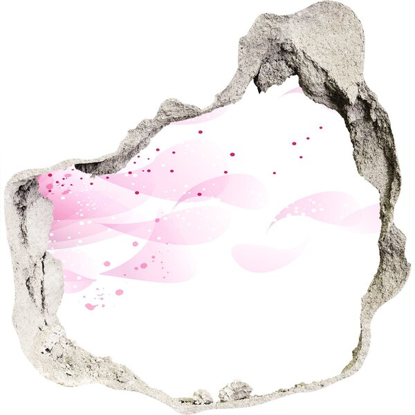 Hole wall sticker Pink flower