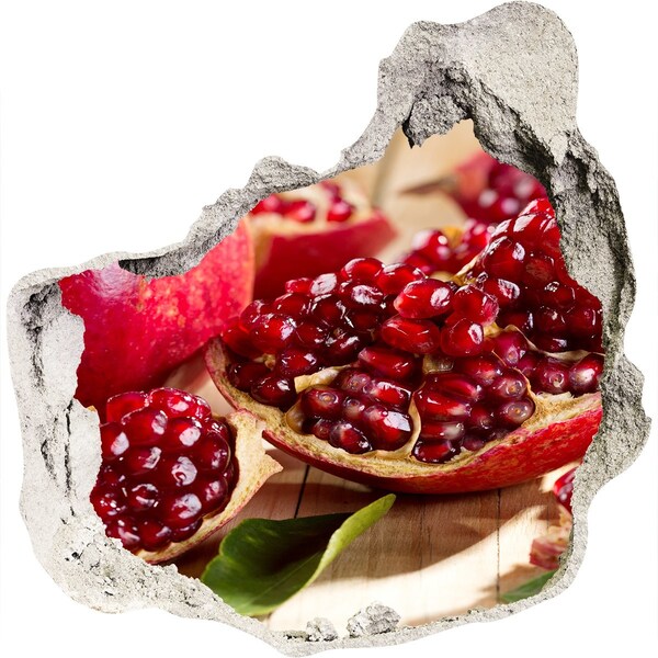 Hole wall sticker Pomegranate in a hole in the wall