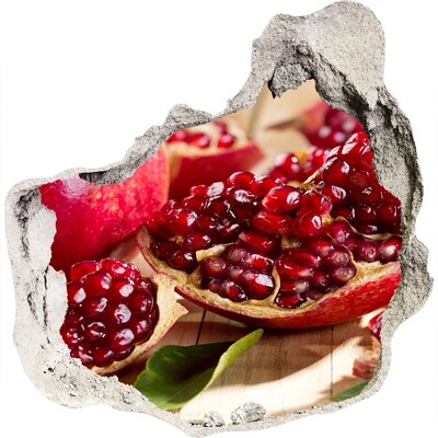Hole wall sticker Pomegranate in a hole in the wall