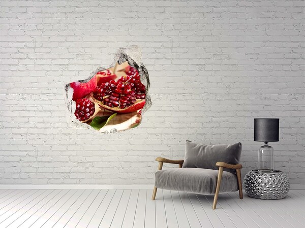 Hole wall sticker Pomegranate in a hole in the wall