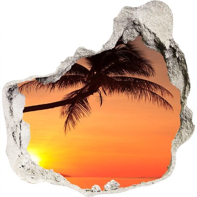 Hole wall sticker Sunset on a tropical beach