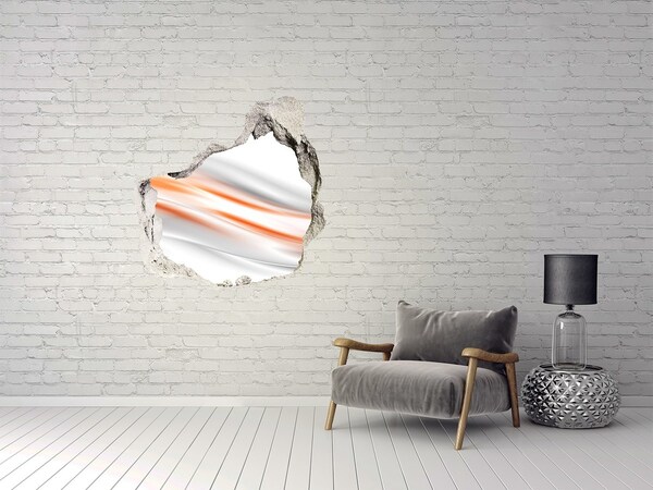 3D wall hole Futuristic landscape