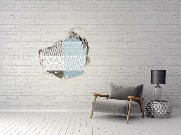 Hole in the wall sticker Geometric patterns