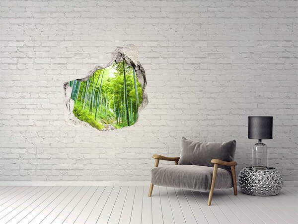 Hole wall sticker Bamboo forest