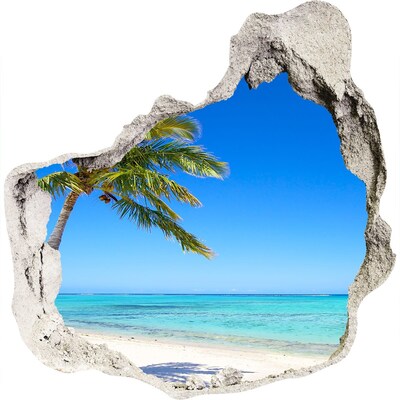 Hole in the wall decal Tropical seaside oasis