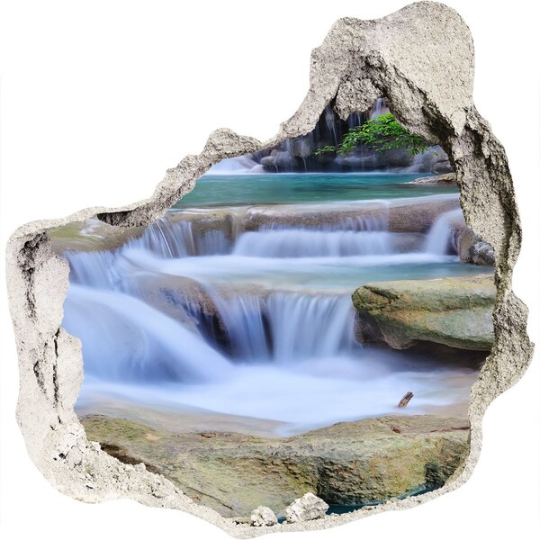 Hole in the wall decal Waterfall among the rocks