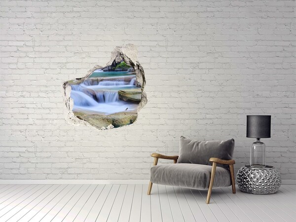 Hole in the wall decal Cascade in the forest