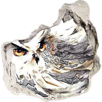 Hole in the wall decal An owl in flight
