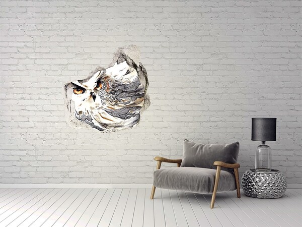 Hole in the wall decal An owl in flight