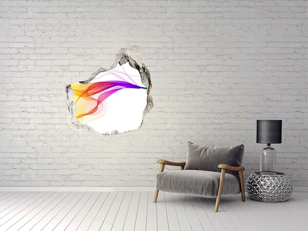 Hole in the wall sticker Colorful abstraction