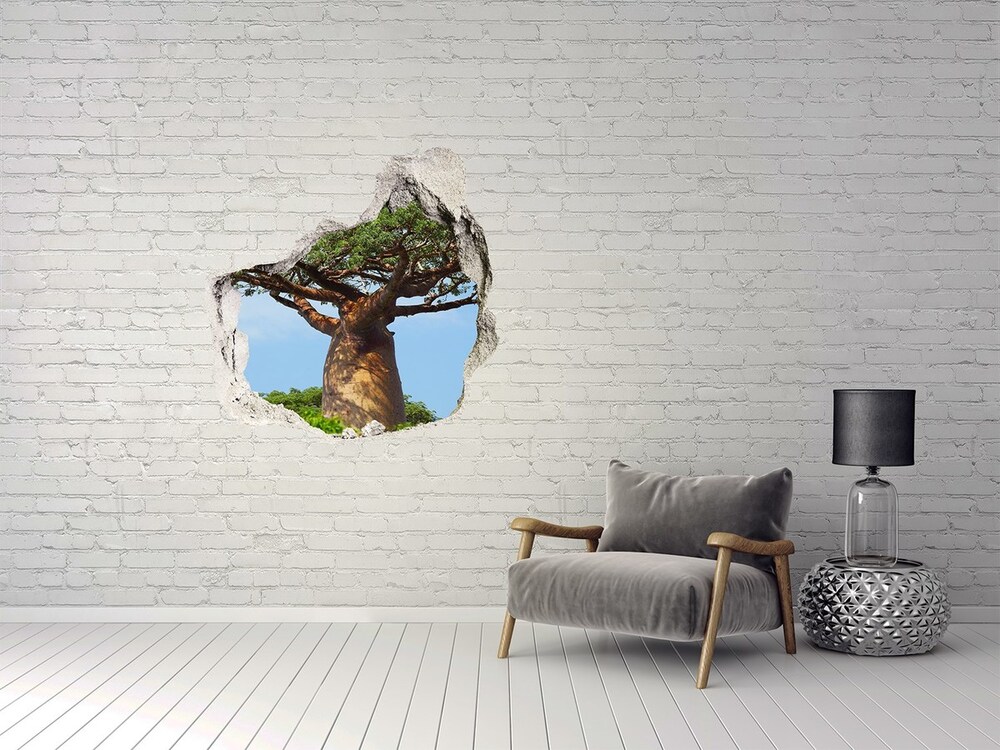 Hole in the wall sticker Baobab