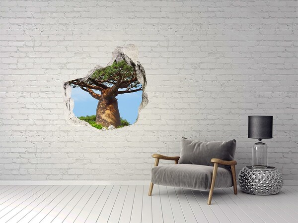 Hole in the wall sticker Baobab in a hole in the wall