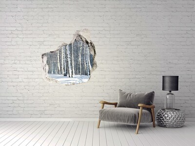 Hole in the wall decal Forest in winter