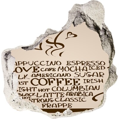 Hole in the wall decal Coffee oasis