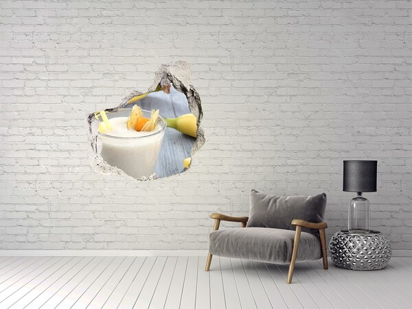 Hole wall sticker Banana cocktail