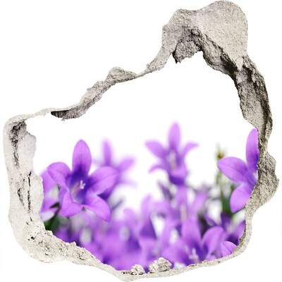 3D wall hole Purple bells