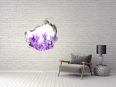 3D wall hole Purple bells