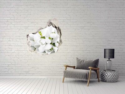 Hole wall sticker Snowdrops