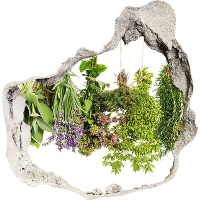 3D wall hole Green herb garden