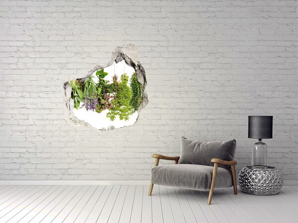 3D wall hole Green herb garden
