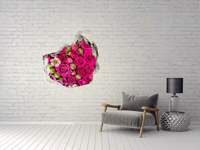 Hole wall sticker A floral explosion of roses