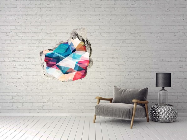 3D wall hole wallpaper Mosaic abstraction