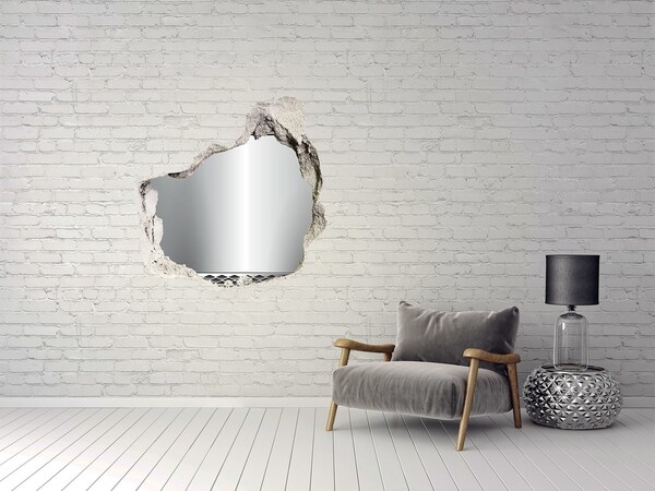 Hole in the wall sticker Metal background