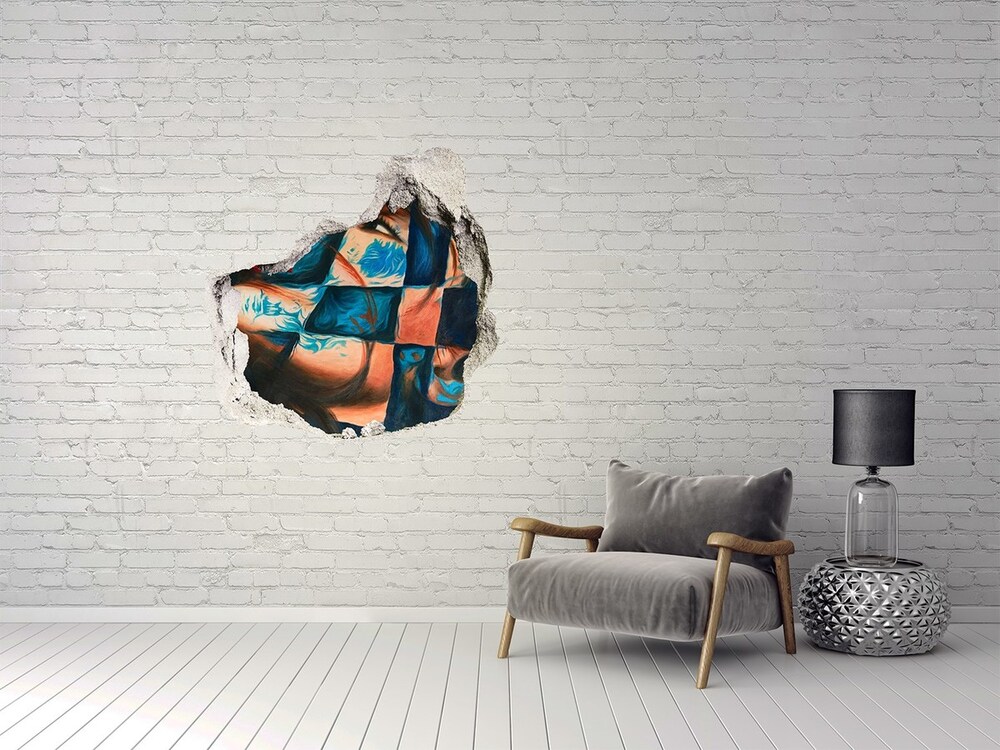 Hole wall sticker Woman abstraction