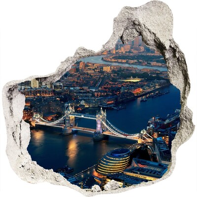 Hole in the wall sticker London from a bird's eye view