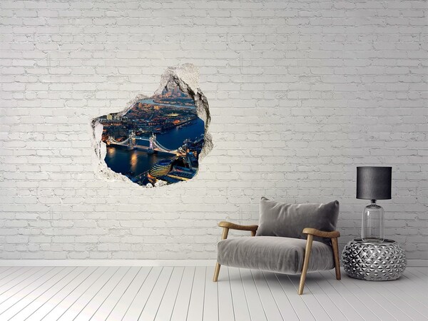 Hole in the wall sticker London from a bird's eye view