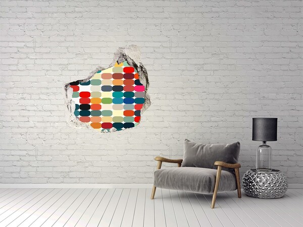 Hole in the wall sticker Geometric background