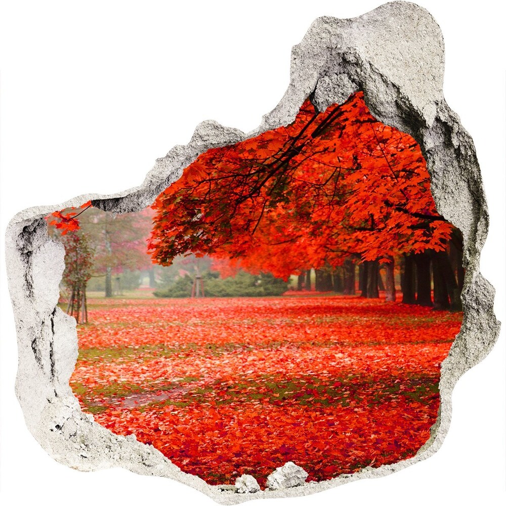 Hole in the wall sticker Trees in autumn