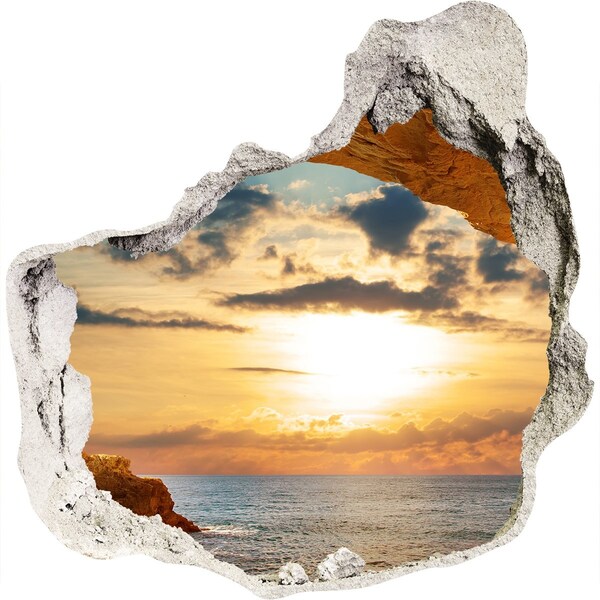 Hole in the wall sticker Sunset over the sea