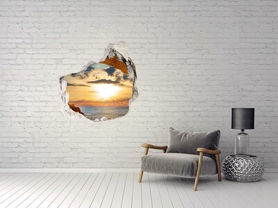Hole in the wall sticker Sunset over the sea