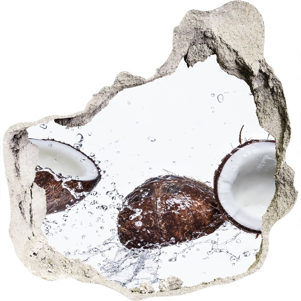 3D wall hole Coconut with water