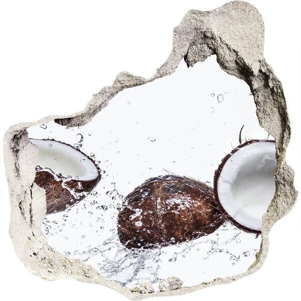 3D wall hole Coconut refreshment in water