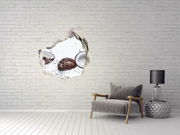 3D wall hole Coconut refreshment in water