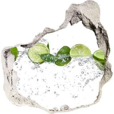 Hole wall sticker Refreshing lime cocktail