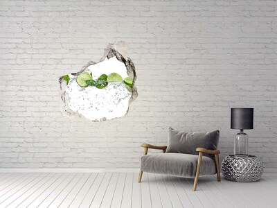 Hole wall sticker Refreshing lime cocktail