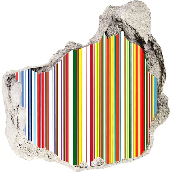 3D wall hole Colorful stripes