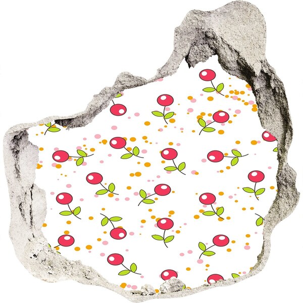 Hole wall sticker Cherry