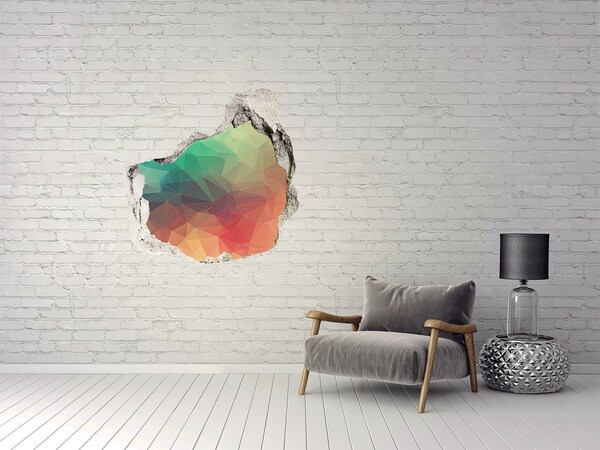 Hole wall sticker Geometric background