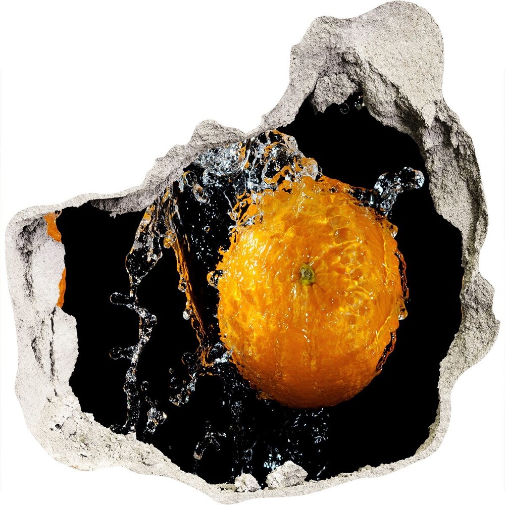 Hole wall sticker Oranges and water