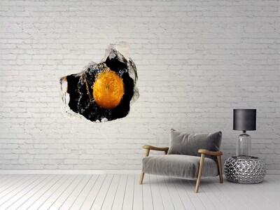 Hole wall sticker Orange in the waterfall