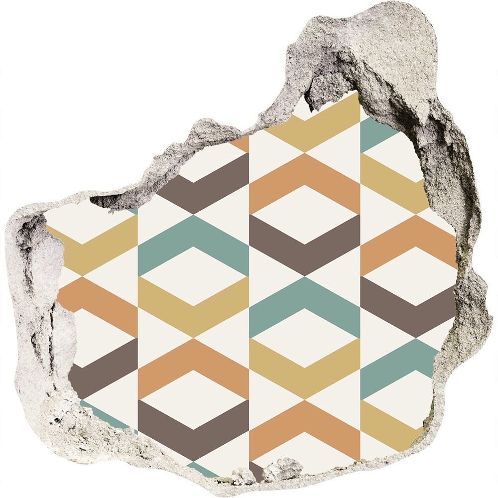 Hole in the wall decal Retro background