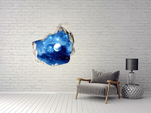 Hole in the wall sticker full moon